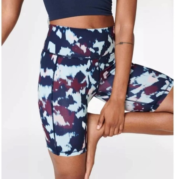Sweaty Betty Pants - Sweaty Betty Super Sculpt 8” Multi Print Biker Shorts